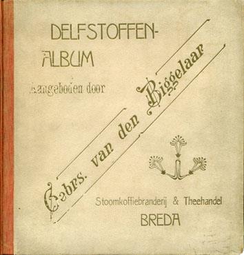 Delfstoffen-Album Zelfde soort album als van Jong Holland. Vierkant kabinetalbum van circa 22 cm met stijve kaft en linnen rug, waar de plaatjes ingeschoven worden.