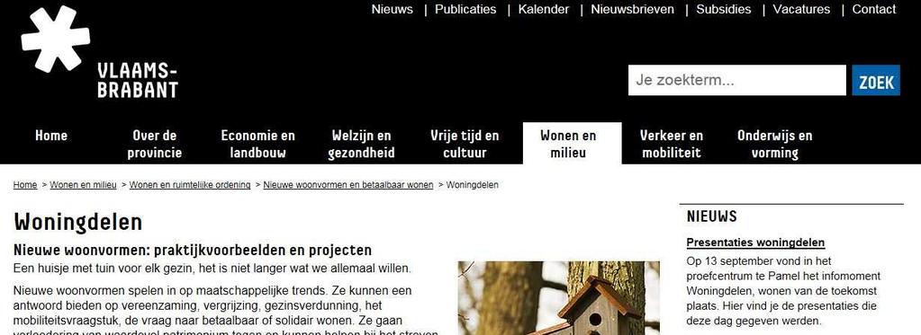 2. provinciaal beleid website woningdelen = ga zeker eens kijken! globaal overzicht - wat is woningdelen?