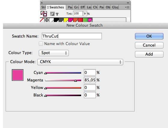 Autostickers - Vorm Om een geschikt ontwerp met contour aan te leveren, heb je professionele DTP-software als Adobe InDesign of Photoshop nodig (voor het drukbeeld).