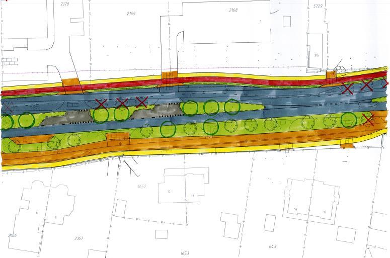 2/4 Voorsorteerstroken voor bedrijven 12 meter lang en 3 meter breed