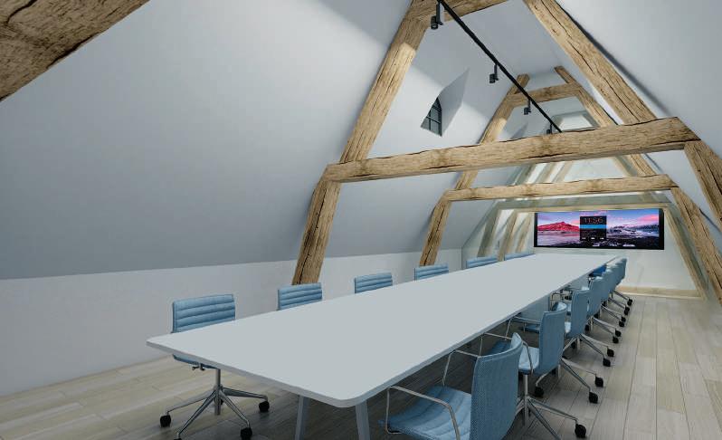 Ontwerp, deel en communiceer met je collega, s DE DUVE Idea room (vergaderzaal eerste verdieping) Dankzij de moduleerbare opstelling voor vergadering of diner tot 16 personen biedt deze ruimte de