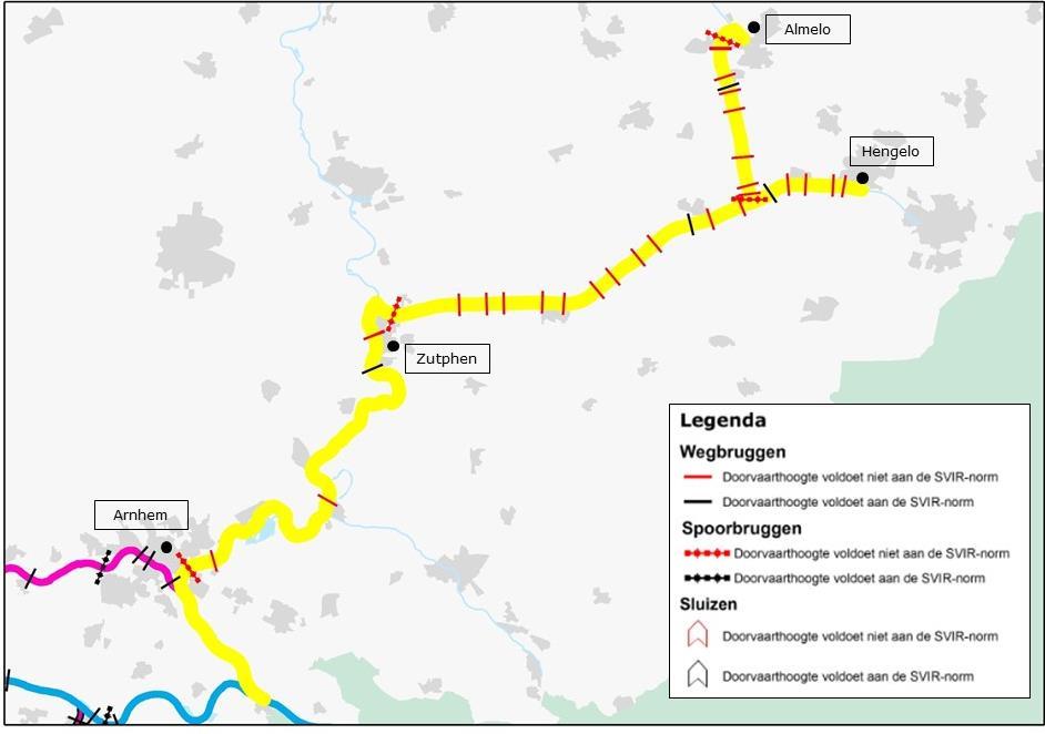 3.3.4 Rijn Oost-Nederland Figuur 4 Overzicht corridor Rijn - Oost-Nederland De corridor Rijn - Oost-Nederland is met een gele lijn aangegeven in figuur 4.