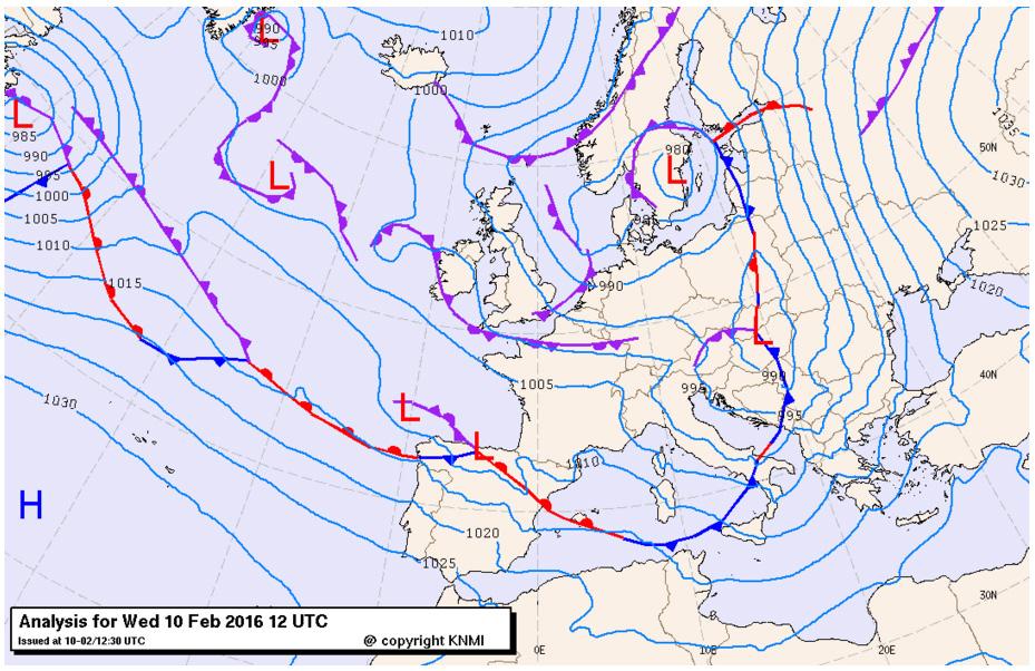 kern op 9/2/16 en 980 hpa in de kern op 10/2/16 (Bron