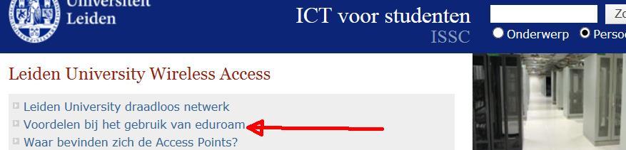 Laptops (met WiFi) Speciale laptopwerkplek tegenover 1A03 Draadloos toegang tot het FSW netwerk in het hele gebouw (EduRoam); ook