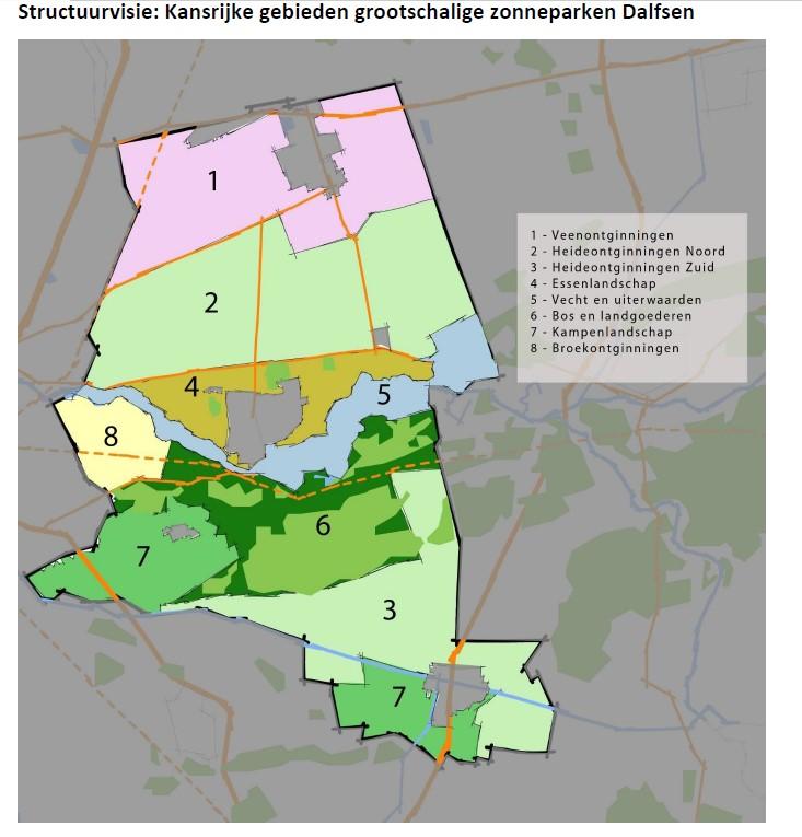 Bijlage 1: Kaart kansrijke gebieden (Structuurvisie Dalfsen 2012) Gebied 1: De gemeente wil op termijn meer ruimte bieden aan grote windmolens.