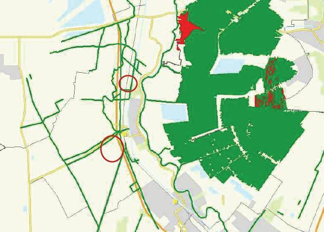 van de Natuurbeschermingswet (groene en rode gebieden). Bron: Kaartenatlas Provincie Utrecht.