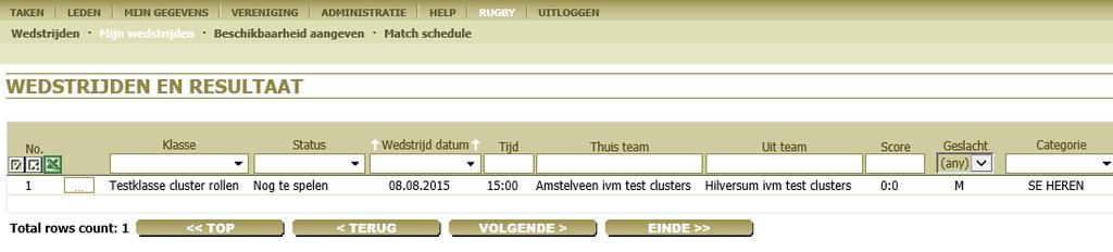 EXTRA VOOR SCHEIDSRECHTERS INGEDEELD DOOR DE RUGBY BOND.