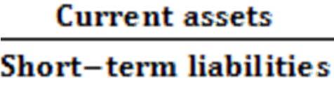 LIQUIDITY AND CONVENTIONAL FINANCIAL RATIOS Current ratio = Quick Ratio =