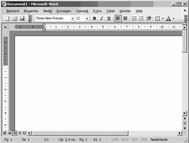 8.2. Een nieuwe tekst maken Als je Word start, krijg je vanzelf