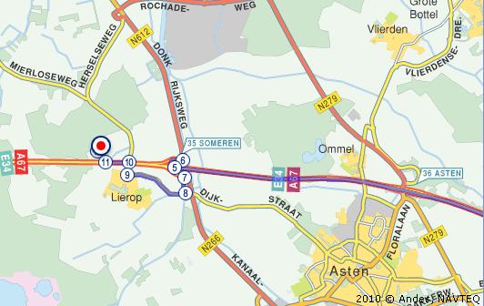 Routebeschrijving Volg de A67 richting Eindhoven Afrit 35 naar Someren - Helmond (N266 land de