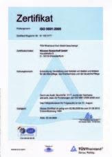 ISO 13485:2003+AC:2007 voor de vervaardiging van medische hulpmiddelen.
