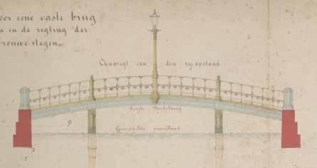 Detail Ontwerp voor eene vaste brug over den Ryn [Kippenbrug] in de rigting der beide Vrouwe-stegen, zonder datum en signatuur (J.W. Schaap, 1874) [RAL PV8429.3].
