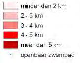 In tegenstelling tot de cijfers van het Mulier Instituut die hierboven genoemd worden, stelt de Zorgatlas dat de gemiddelde Nederlander op 3,6 kilometer van het dichtstbijzijnde zwembad woont,