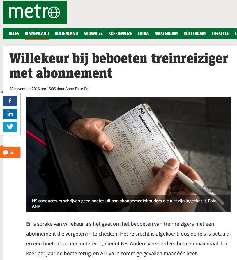 De Telegraaf http://www.telegraaf.nl/reportage/26476508/ Einde_aan_chaos_rond_OVchipkaart.html?reason=authentication_failed&apworigin=http%3A%2F%2Fwww.telegraaf.nl%2Freportage%2F26476508%2F Einde_aan_chaos_r ond_ov-chipkaart.