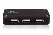 1 Gen 1 en Netwerk Adapter, aantal poorten: 3x USB A female, 1x Gigabit Lan Ewent 4 Poorts USB 3.