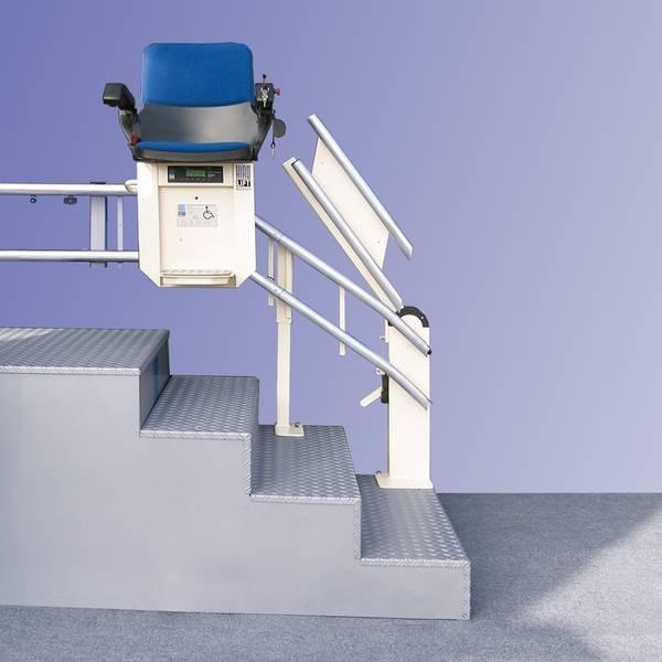 Breedte van de trap Als een trap te smal is, kan er gekozen worden voor een elektrisch draaiend