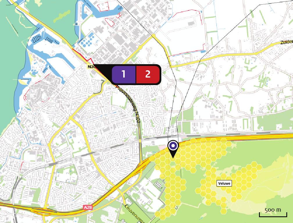 Depositie en Hoogste projectbijdrage (Veluwe) Hoogste projectbijdrage per Habitatrichtlijn Vogelrichtlijn Beschermd