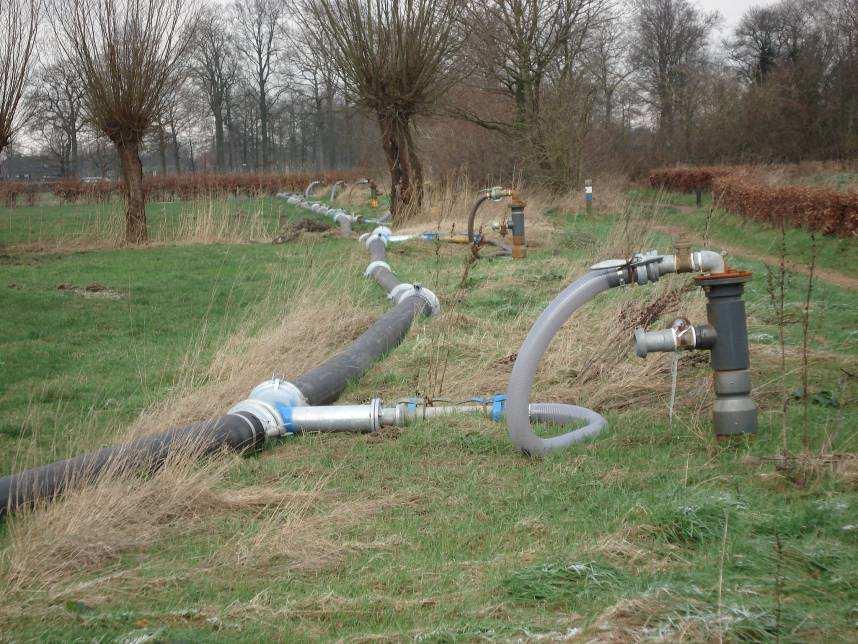 Afvoer onttrokken grondwater Retourbemaling - Verplicht /