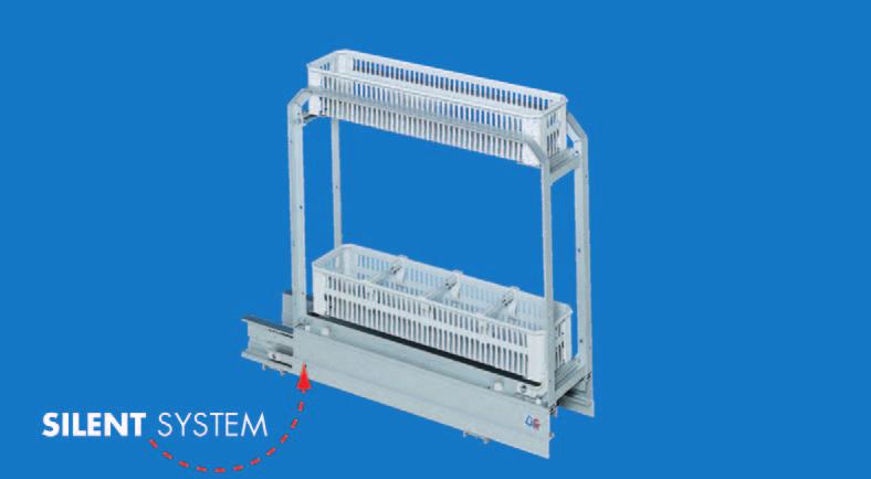 Uittrekelementen Uittrekelementen UITTREKELEMENTEN MICROTECH ALUMINIUM UITTREKELEMENTEN Uittrekelement met flessenrek en korf type MT 00/15 - uittrekelement met aluminium onderstel voor