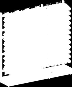 type NF3 (VisioPlus) : Basisopstelling VisioStyle VS4-VP12-NF3 met 4 VP12 staanders en 4 NF3 legvlakken 4x 12