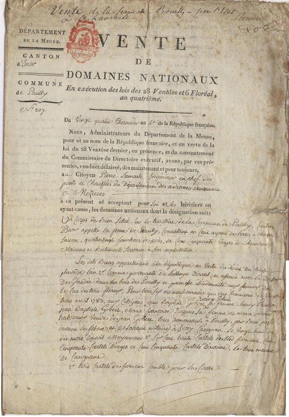 1795: principes Franse revolutie toegepast