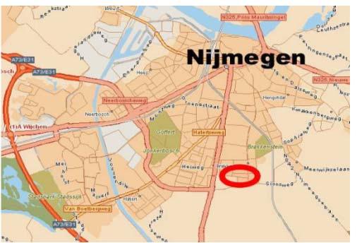Het plangebied ligt tussen de Heyendaalseweg, de Pastoor Wichersstraat, de Kanunnik Mijllinckstraat en de Kanunnik Faberstraat (zie figuur 1.1).