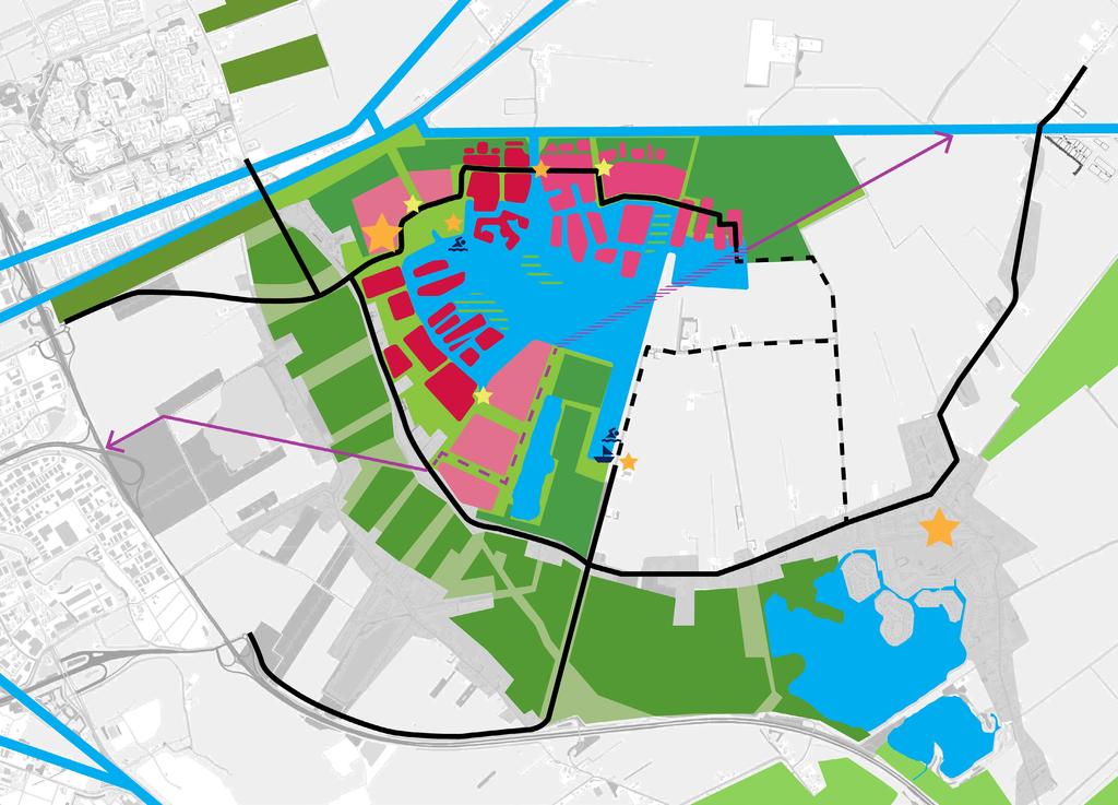 28 Visiekaart Legenda Bestaande bebouwing Meerstad Toekomstige bebouwing Meerstad 2018-2024 Toekomstige bebouwing Meerstad na 2022 Tersluis Sluis-Oost Achter Klein Harksteder Harkstede Broeklanden