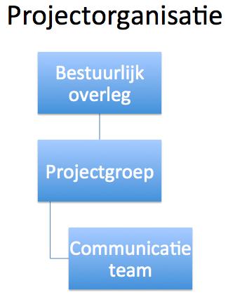 3. Projectorganisatie Organigram: De relatie van overleg en afstemming in de projectorganisatie is in bijgaande figuur geschetst.