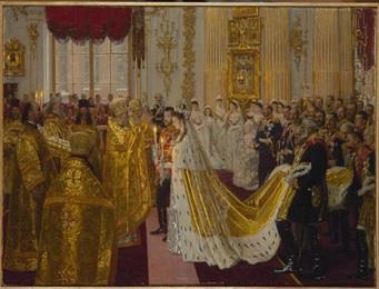 Laurits Tuxen, De huwelijksinzegening van tsaar Nicolaas II en