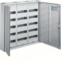 Opbouwveldverdelers IP4430, klasse II Veldverdeler IP3044, 800 mm hoog - DIN-rail, afstand 125 mm h.o.h. - per veld: - schroefklemmen 1,5-16 mm²: 5 x PE - steekklemmen 1,5-4 mm²: 17 x PE FWQ53P 17,5 mm Velden Mod.