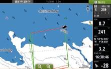 Laylines en SailingTime SailSteer SailingTime biedt zeilers accurate gegevens over time-to-layline en time-to-waypoint.