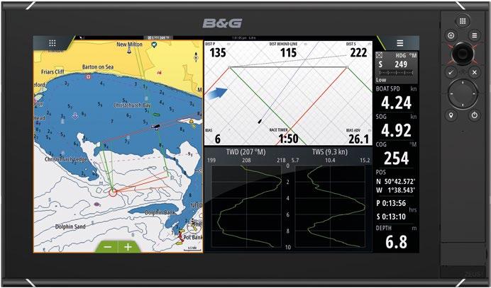 Integratie Ingebouwde ForwardScan, NMEA 2000 en B&G Ethernet-verbinding voor radar met meerdere stations, en gedeelde kaart- en sonarfunctionaliteit.