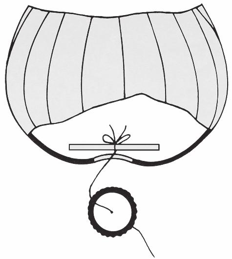 6 Aufhängungsmöglichkeit Mit einem Abfallstück von Spritzling 1 (siehe Pos. S) und einem Stück Nylonschnur (liegt nicht bei) besteht die Möglichkeit, den Ballon aufzuhängen.