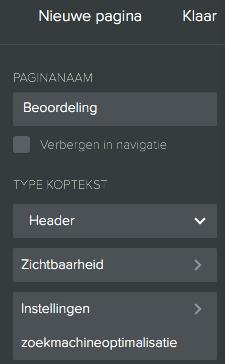 Voeg nu op dezelfde manier de pagina s Afsluiter en Leerkracht toe.