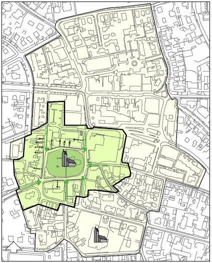 2. Beschrijving van de situatie 2.1 Plangebieden Het plangebied betreft het beschermde dorpsgezicht van Bergen.