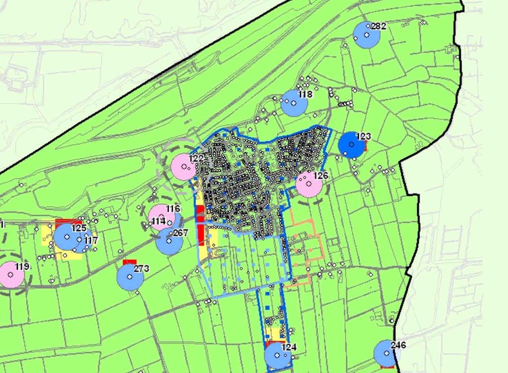 blijkt dat drie van de vijf omliggende intensieve veehouderijen nog een uitbreiding kan realiseren.