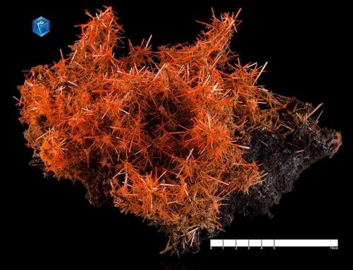 volgende NIET-METAAL & HALFMETAAL, GEDE STREEP : GEEL gerangschikt naar toenemende hardheid CROCOIET PbCrO4 sulfaten (chromaten) hevig geelachtigrood, oranje oranjegeel diamantglans vetglans 2,5-3