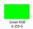 RGB kleurwaarden RGB kleuren worden in waarden van 0 t/m 255 uitgedrukt