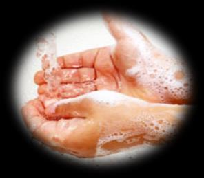 Bijlage 3: Handhygiëne Handwastechniek (zie affiche in de toiletten en Hoe de handen ontsmetten? de verpleegpost) Eén dosis alcogel in de handpalm deponeren. Bedien de kraan bij voorkeur met de pols.