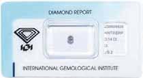 IGI briljant geslepen diamant 0.10 ct.