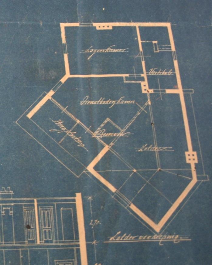 Afb. 7. Plan zolderverdieping van H.P. Berlage voor het woonhuis van mevrouw L.