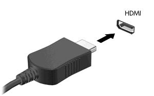 HDMI-apparaat aansluiten De computer beschikt over een HDMI-poort (High Definition Multimedia Interface).