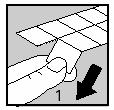 1.3.1 : Bijsluiter Bladzijde : 4 Trek voorzichtig de folie van de tabletverpakking af. Begin bij een hoekje zoals aangeven is met de pijl (figuur 2 en 3).