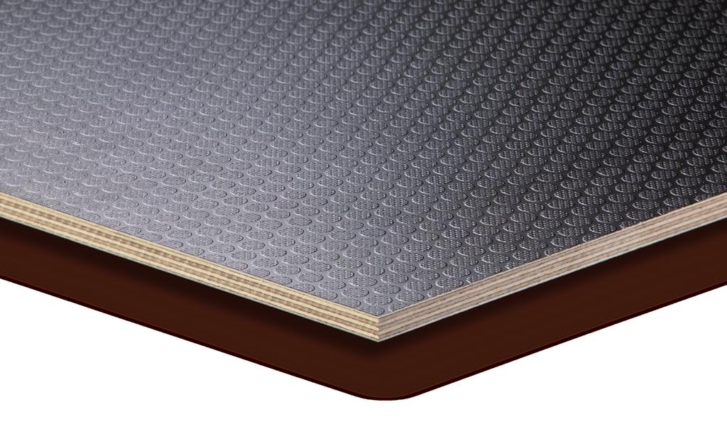 Interdeck is een vloerplaat van berkentriplex* met aan de bovenzijde een antislip-laag in wire-mesh.