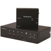 Multi-Input HDBaseT extender met switch - DP, VGA, HDMI over CAT5/CAT6 - tot 4K StarTech ID: STDHVHDBT Deze multi-input video-extenderset maakt gebruik van HDBaseT technologie om uw videosignalen tot