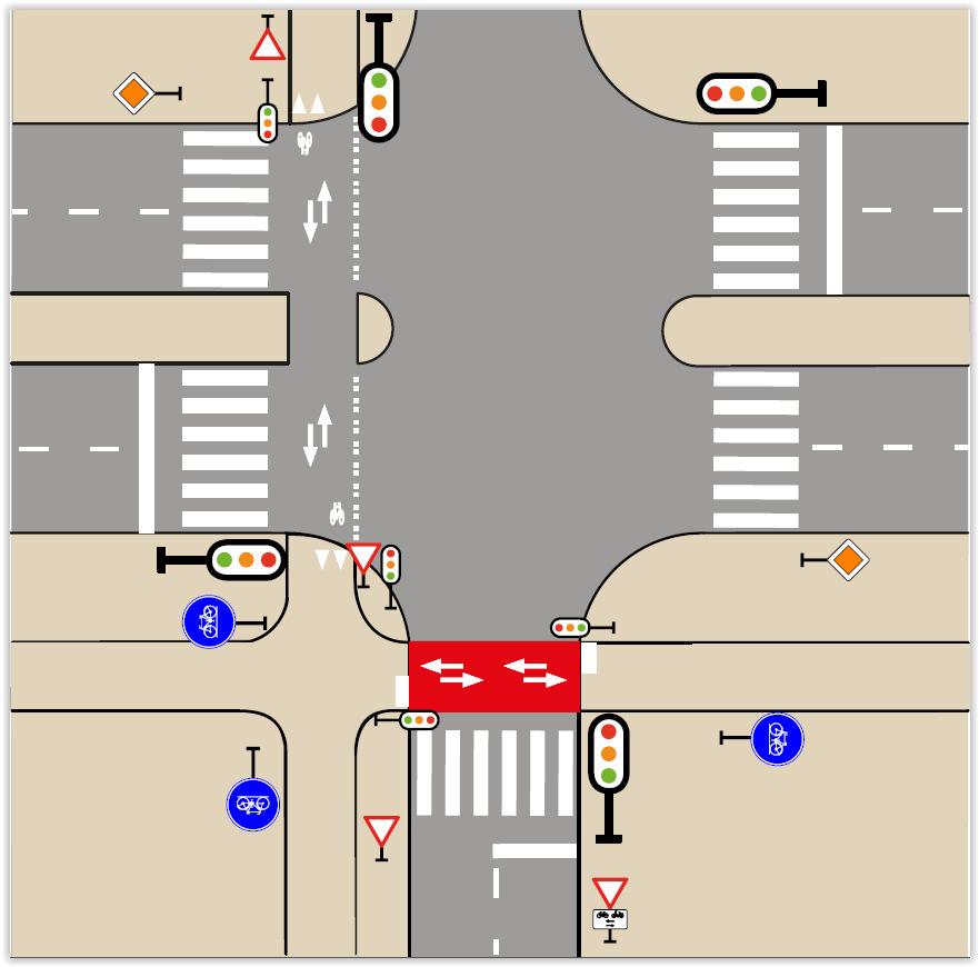 C. Bijlage 3: Combinatie van dubbele pijlmarkering met fietsgeleiding op