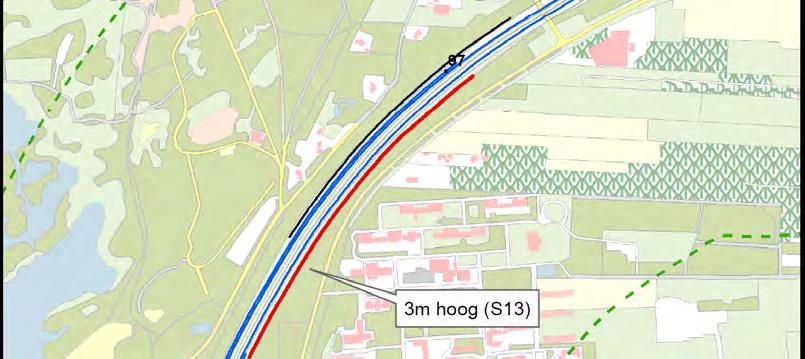 Figuur 8.7 Geluidmaatregelen A27 omgeving Groeneveld 8.