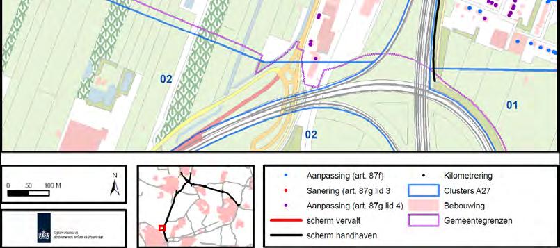 In de projectsituatie 2028 is dit scherm om die reden verwijderd. De aanpassingssituaties in Groenekan west (cluster 4) zijn weergegeven in figuur 5.4. Figuur 5.