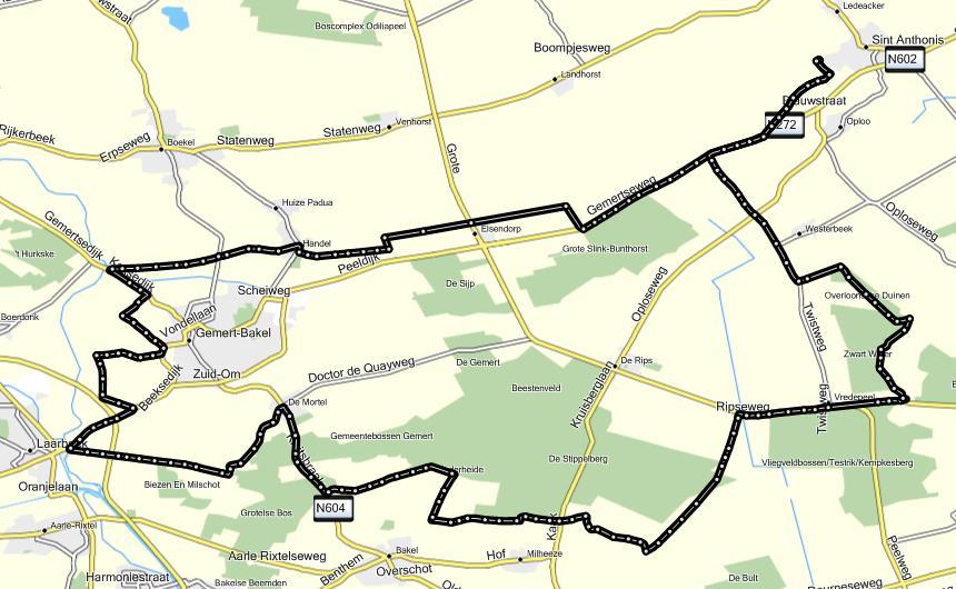 Route 31 A+B - 65 km Beek en Donk St