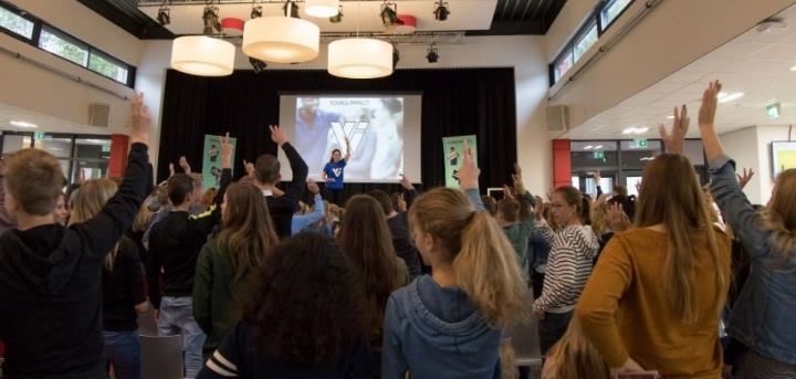 Scholenprogramma Het scholenprogramma van Young Impact bestaat uit een aantal vaste elementen waarbij de inhoud afgestemd wordt op het niveau van de leerlingen.